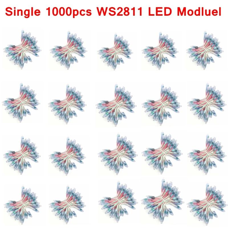 12mm WS2811 1000 IC Ǯ ÷ ȼ LED  , DC 5V Է IP68  RGB ÷  LED ȼ Ʈ, 2811 